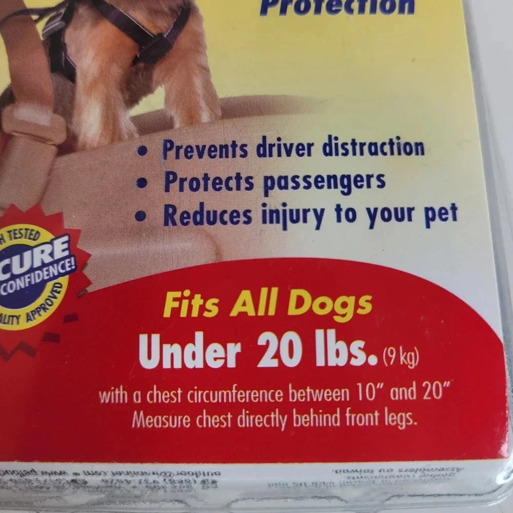 Dog Car Travel Harness Small Breed Under 20 lbs PetBuckle Seat Belt Attachment